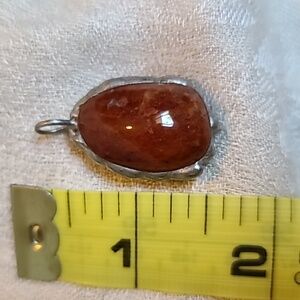 Vintage natural carnelian pendant.